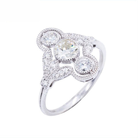 18K White Gold Diamond Ring
